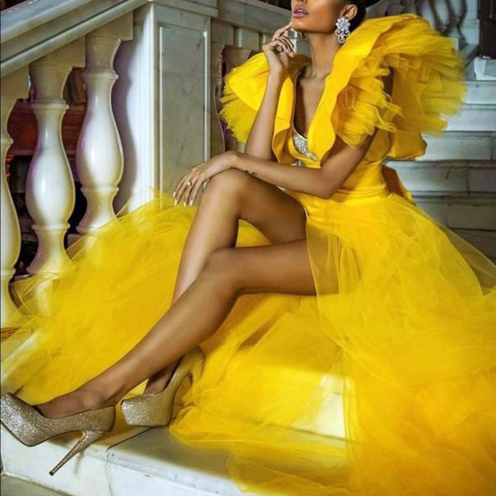 High Fashion Yellow Gown